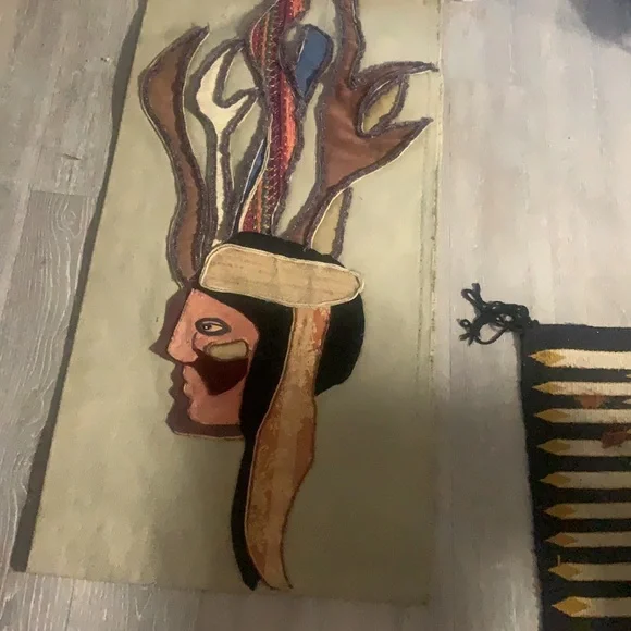 *Vintage* American INDIAN (Seminole)* Wall Art from Textiles